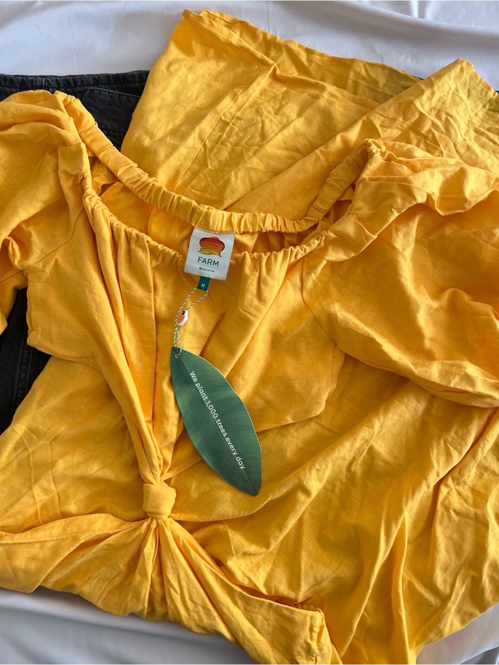 NWT Farm Rio Puff-Sleeve Knotted Maxi Dress ✨🦜 - Picture 2 of 5